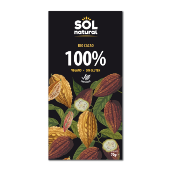tableta chocolate puro 100 bio en hasteko