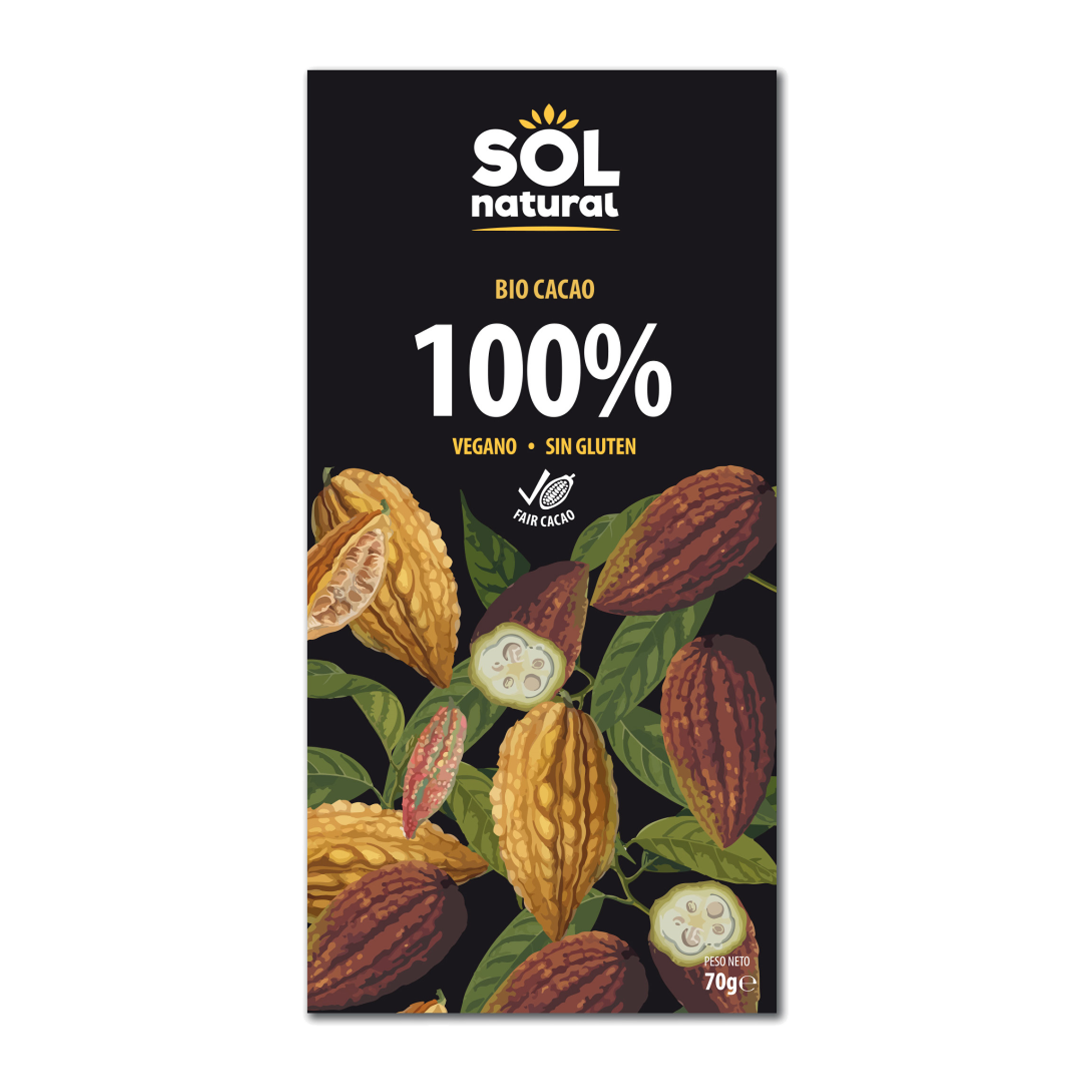 tableta chocolate puro 100 bio en hasteko