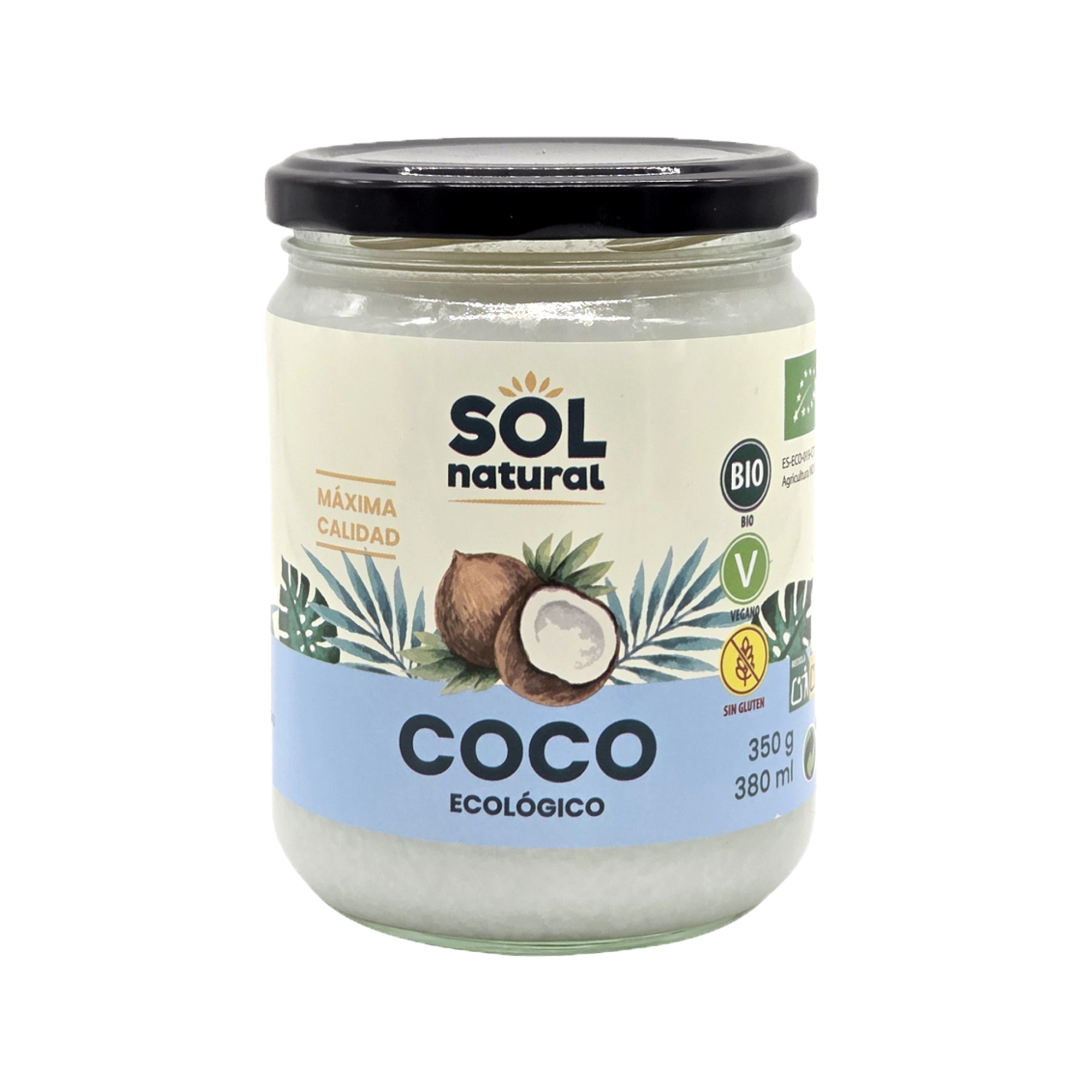 Aceite de coco bio en hasteko